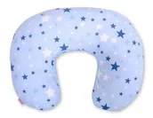 Poduszki do karmienia - Poduszka rogal do karmienia fasolka rozbieralna - gwiazdki granatowo-niebieskie - miniaturka - grafika 1