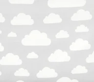 Prześcieradła dla dzieci - Prześcieradło do łóżeczka bawełniane chmurki grey - miniaturka - grafika 1