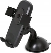 Uchwyty samochodowe do telefonów - Omega Uniwersalny uchwyt samochodowy i rowerowy Kiwi czarny - miniaturka - grafika 1