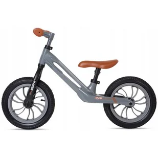 SUN BABY Rowerek biegowy RACER szary z brązowym siedzeniem J02.015.1.3 - Rowerki biegowe - miniaturka - grafika 1