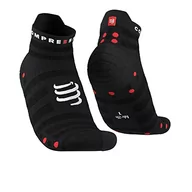 Skarpetki damskie - COMPRESSPORT Skarpety Unisex dla dorosłych, Black/Red, 39-41 EU - miniaturka - grafika 1