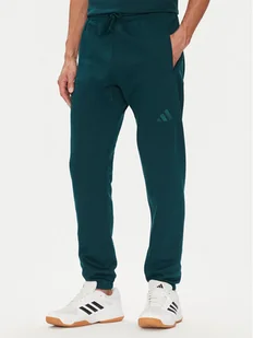 adidas Spodnie dresowe ALL SZN Fleece JX5096 Zielony Tapered Leg - Spodnie sportowe męskie - miniaturka - grafika 1