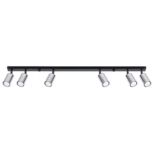 Plafon WINX 6L czarny/chrom SOLLUX LIGHTING - Lampy sufitowe - miniaturka - grafika 1