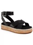 Espadryle damskie - Clarks Espadryle Botanic Poppy 261504384 Czarny - miniaturka - grafika 1