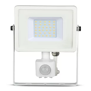 Projektor LED V-TAC 30W SAMSUNG CHIP Czujnik Ruchu Funkcja Cut-OFF Biały VT-30-S 3000K 2400lm 5 Lat Gwarancji - Lampy pozostałe - miniaturka - grafika 1