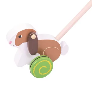 Króliczek pchanka drewniana Bigjigs Baby BB130 - Zabawki zręcznościowe - miniaturka - grafika 1