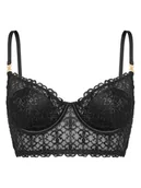 Biustonosze - Guess Biustonosz z fiszbiną O5BC14 K1760 Czarny - miniaturka - grafika 1