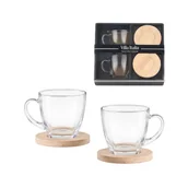 Filiżanki - Komplet filiżanek z podstawkami 2 sztuki Zestaw prezentowy SOREL - miniaturka - grafika 1