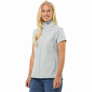 Damska kamizelka Jack Wolfskin PRELIGHT VEST W cool grey - XS - Kamizelki damskie - miniaturka - grafika 1