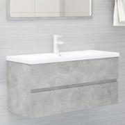 Szafki łazienkowe - vidaXL Szafka pod umywalkę, szarość betonu, 100x38,5x45 cm, płyta vidaXL - miniaturka - grafika 1