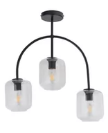 Lampy sufitowe - Sigma potrójna lampa sufitowa SHINE 3 32245 czarny żyrandol na 3 żarówki transparentne klosze do salonu 32245 - miniaturka - grafika 1