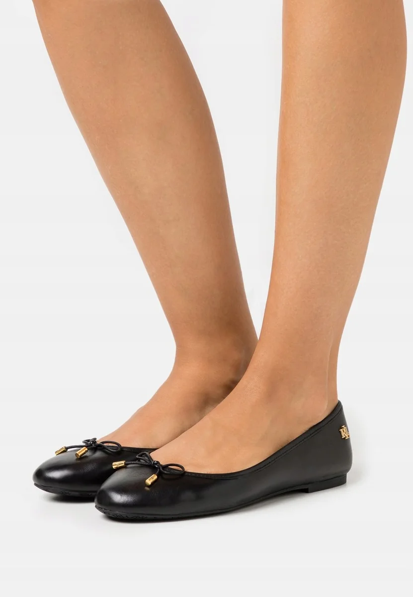 LAUREN RALPH LAUREN JAYNA BALERINY SKÓRZANE CZARNE 35,5 1KCH
