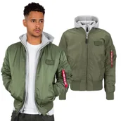 Odzież taktyczna i umundurowanie - Kurtka Alpha Industries MA-1 D-Tec 183110 01 - Zielona 3XL - miniaturka - grafika 1