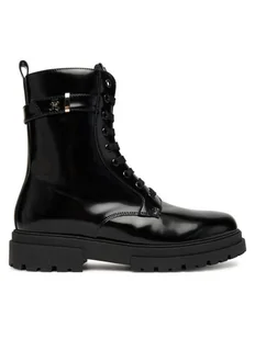 Tommy Hilfiger Trapery Lace-Up Bootie T4A5-34028-1453 D Czarny - Buty dla dziewczynek - miniaturka - grafika 1