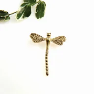 Broszki - Broszka srebrna- Ważka W3 złota - miniaturka - grafika 1