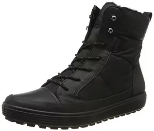 Sneakersy damskie - ECCO Damskie buty sportowe Soft 7 TRED W, wysokie sneakersy, czarne/czarne, rozmiar 38 (DE), czarny, 38 EU - grafika 1