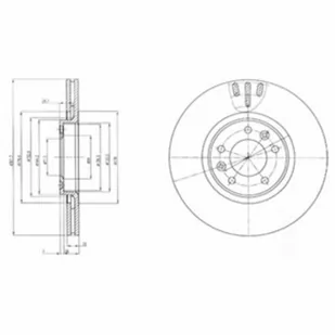 Tarcza hamulcowa DELPHI BG4150 - Tarcze hamulcowe - miniaturka - grafika 1