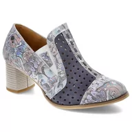 Półbuty damskie - Niebieskie Półbuty Maciejka Modne Damskie Obuwie - miniaturka - grafika 1