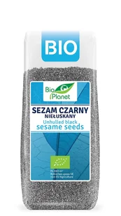 SEZAM czarny niełuskany BIO 200g- Bio Planet - Zdrowa żywność - miniaturka - grafika 1