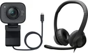 Kamery internetowe - Kamera internetowa Logitech StreamCam 960-001281 + H390 981-000406 - miniaturka - grafika 1