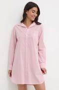 Piżamy damskie - Lauren Ralph Lauren koszula nocna damska kolor różowy ILN32339 - miniaturka - grafika 1