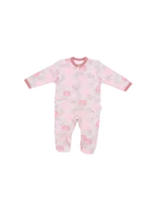Pajacyki dla niemowląt - Mamatti Pajac niemowlęcy bawełniany kwiaty różowe, Rozmiar: 56 - miniaturka - grafika 1