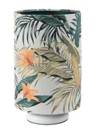 Lampy stojące - Biała lampka stołowa tuba w kwiaty - 11X S369 L7-S61 - miniaturka - grafika 1