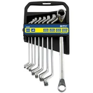 Klucze i nasadki - MEGA Klucze oczkowe odgięte 8 sztuk, (6x7-20x22 mm) - miniaturka - grafika 1