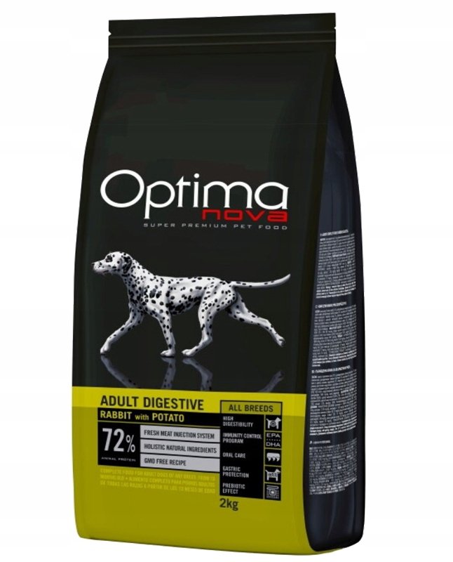 OPTIMANOVA Adult Digestive Rabbit & Potato - sucha karma dla psa - 2kg