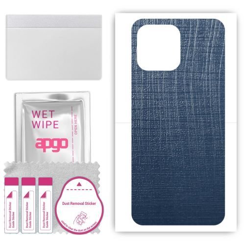 folia naklejka skórka strukturalna na TYŁ do myPhone N23 - Tkanina Granatowa - apgo SKINS