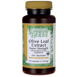 SWANSON Olive Leaf Extract (liść oliwny) 750mg - (60 kap) FF35-99722 - Serce i układ krążenia - miniaturka - grafika 3