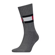 Skarpetki męskie - Skarpety męskie Tommy Hilfiger, Szary (Middle Grey Mix 758), 43 EU - miniaturka - grafika 1