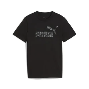 Młodzieżowa koszulka Essentials Camo PUMA Black - Odzież sportowa dziecięca - miniaturka - grafika 1