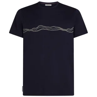 Koszulka męska Icebreaker Men Merino 150 Tech Lite SS Tee Mountain Pulse Rozmiar: XL / Kolor: ciemnoniebieski - Koszulki sportowe męskie - miniaturka - grafika 1
