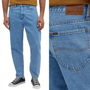 Lee OSCAR RELAXED TAPERED Stone Free LUŹNE ZWĘŻANE BEZ STRECZU W32 L32 - Spodnie męskie - miniaturka - grafika 1