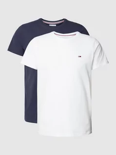 Koszulki męskie - T-shirt o kroju slim fit z wyhaftowanym logo w zestawie 2 szt. - grafika 1