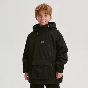 Reserved - Ocieplana kurtka oversize - Czarny - Kurtki i płaszcze dla chłopców - miniaturka - grafika 1