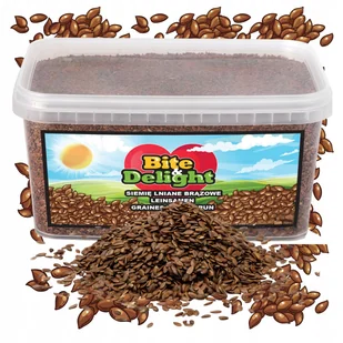 Siemię lniane ziarno naturalne nasiona len 3kg wiaderko wielokrotnego użytk - Ziarna i nasiona roślin strączkowych - miniaturka - grafika 1