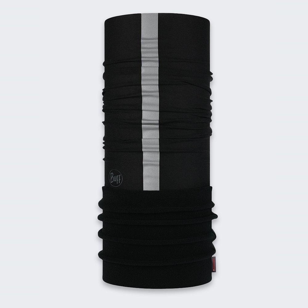Komin wielofunkcyjny z polaru z elementami odblaskowymi Buff Safety Polar Reflective Black