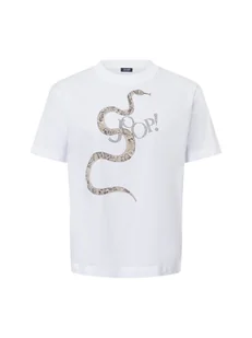 JOOP! Koszulka damska - Takita Kobiety Bawełna biały nadruk, 34 - Koszulki i topy damskie - miniaturka - grafika 1