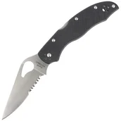 Noże - Nóż składany Spyderco Byrd Harrier 2 Black G-10, Combo Edge 8Cr13MoV (BY01GPS2) - miniaturka - grafika 1