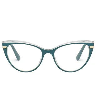 Okulary kocie do komputera damskie z filtrem BLUE Light zerówki 2567-4 - Okulary korekcyjne, oprawki, szkła - miniaturka - grafika 1