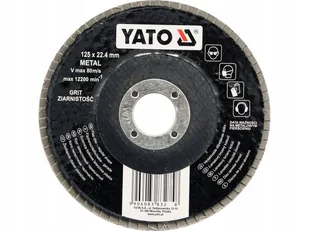 YATO ŚCIERNICA LISTKOWA WYPUKŁA 125mm P60 YT-83293 - Narzędzia murarskie - miniaturka - grafika 1
