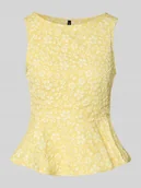 Koszulki i topy damskie - Krój shaping fit baskinka top z kwiatowym wzorem model 'FIONA' - miniaturka - grafika 1