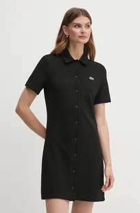 Lacoste sukienka kolor czarny mini prosta - Sukienki - miniaturka - grafika 1
