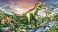 Puzzle - PUZZLE Dinozaury Jurassic Park World + IMIĘ Pudełko 120 el. - miniaturka - grafika 1