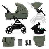 Wózki dziecięce - Kinderkraft Yoxi Mink Pro wózek wielofunkcyjny 3in1 Mystic Green - miniaturka - grafika 1