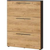 Szafki na buty - Ciemnoszara uchylna szafka na buty w dekorze dębu Wildomar – Germania - miniaturka - grafika 1