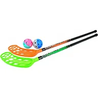 Unihokej - QMAX Zestaw do Unihokeja Micro 2 kije + 2 piłki 64206 - miniaturka - grafika 1