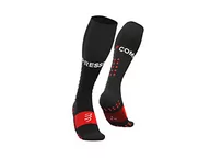 Skarpetki damskie - COMPRESSPORT Unisex Full Socks Run skarpety sportowe kompresyjne czarny czarny 1 Jahr - miniaturka - grafika 1